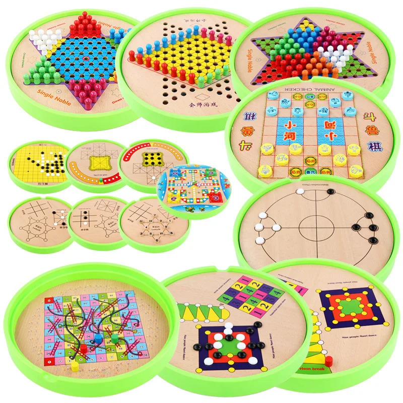 Wooden Children's Multi-function 16-in-1 Checkers Flying Chess Backgammon Pupils Desktop Games Educational Toys
Wooden Children's Multi-function 16-in-1 Checkers Flying Chess Backgammon Pupils Desktop Games Educational Toys