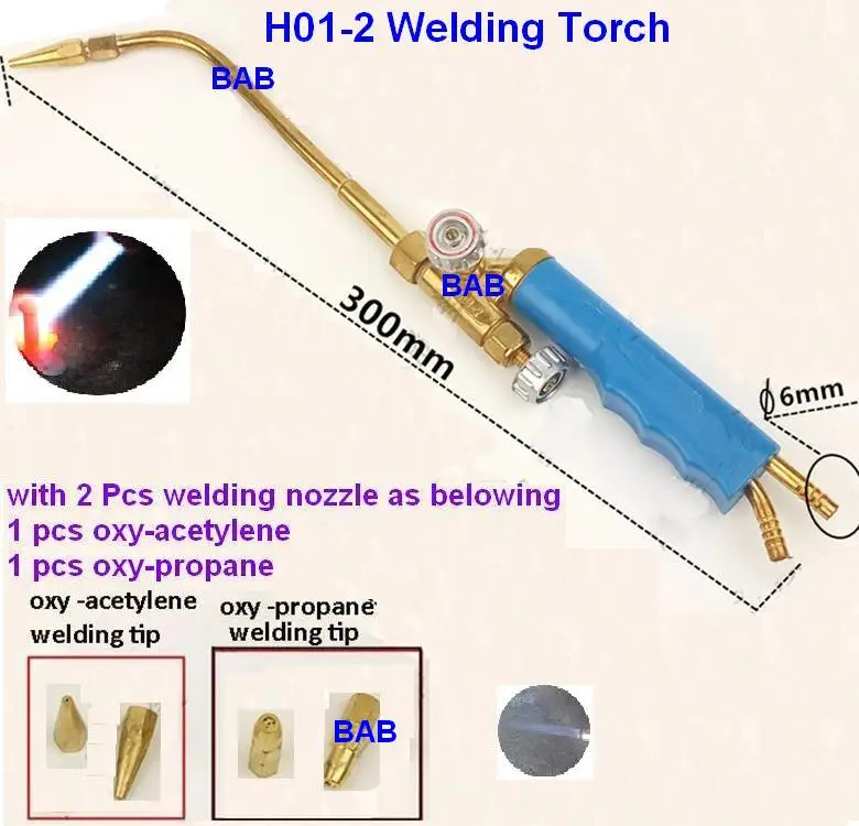 H01-2 portable Injection-type torches for welding oxy-acetylene oxy-propane welding torch cutting torch with 2pcs welding nozzle
H01-2 portable Injection-type torches for welding oxy-acetylene oxy-propane welding torch cutting torch with 2pcs welding nozzle