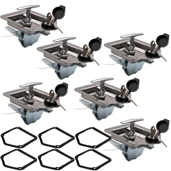 6 PCS Recessed Stainless Steel Folding T Handle Lock for Recessed Trailer Caravan For Truck cap Commercial contractor
6 PCS Recessed Stainless Steel Folding T Handle Lock for Recessed Trailer Caravan For Truck cap Commercial contractor