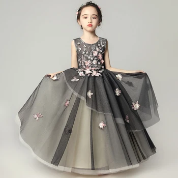 Luxury Black Embroidery Girls Holy Communion Dress Backless Kids Pageant Dress for Birthday Lace Floral Princess Party Gowns
Luxury Black Embroidery Girls Holy Communion Dress Backless Kids Pageant Dress for Birthday Lace Floral Princess Party Gowns