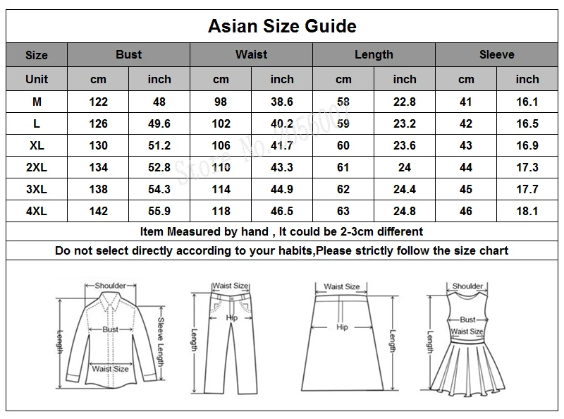 Large Size Chart Shirt