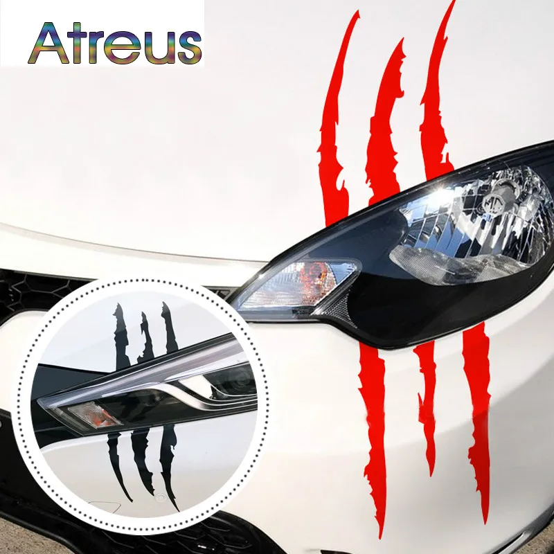 40cm*12cm Car Reflective Monster Stickers Black/Red Scratch Stripe Claw Marks Auto Headlight Vinyl Decal Car-Styling Accessories
40cm*12cm Car Reflective Monster Stickers Black/Red Scratch Stripe Claw Marks Auto Headlight Vinyl Decal Car-Styling Accessories