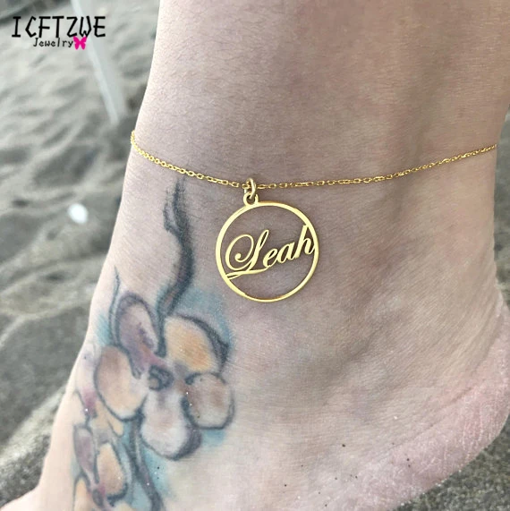 Circle Charms Personalized Name Anklet For Women Foot Jewelry Gold Silver Foot Leg Chain Dainty Pulseira Beach Wedding Gifts
Circle Charms Personalized Name Anklet For Women Foot Jewelry Gold Silver Foot Leg Chain Dainty Pulseira Beach Wedding Gifts