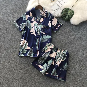 RenYvtil 2018 New Pajamas Print Ladies Luxury Imitation Silk Sleepwear Multi Color Two Paper Sets Nightwear For Women
RenYvtil 2018 New Pajamas Print Ladies Luxury Imitation Silk Sleepwear Multi Color Two Paper Sets Nightwear For Women