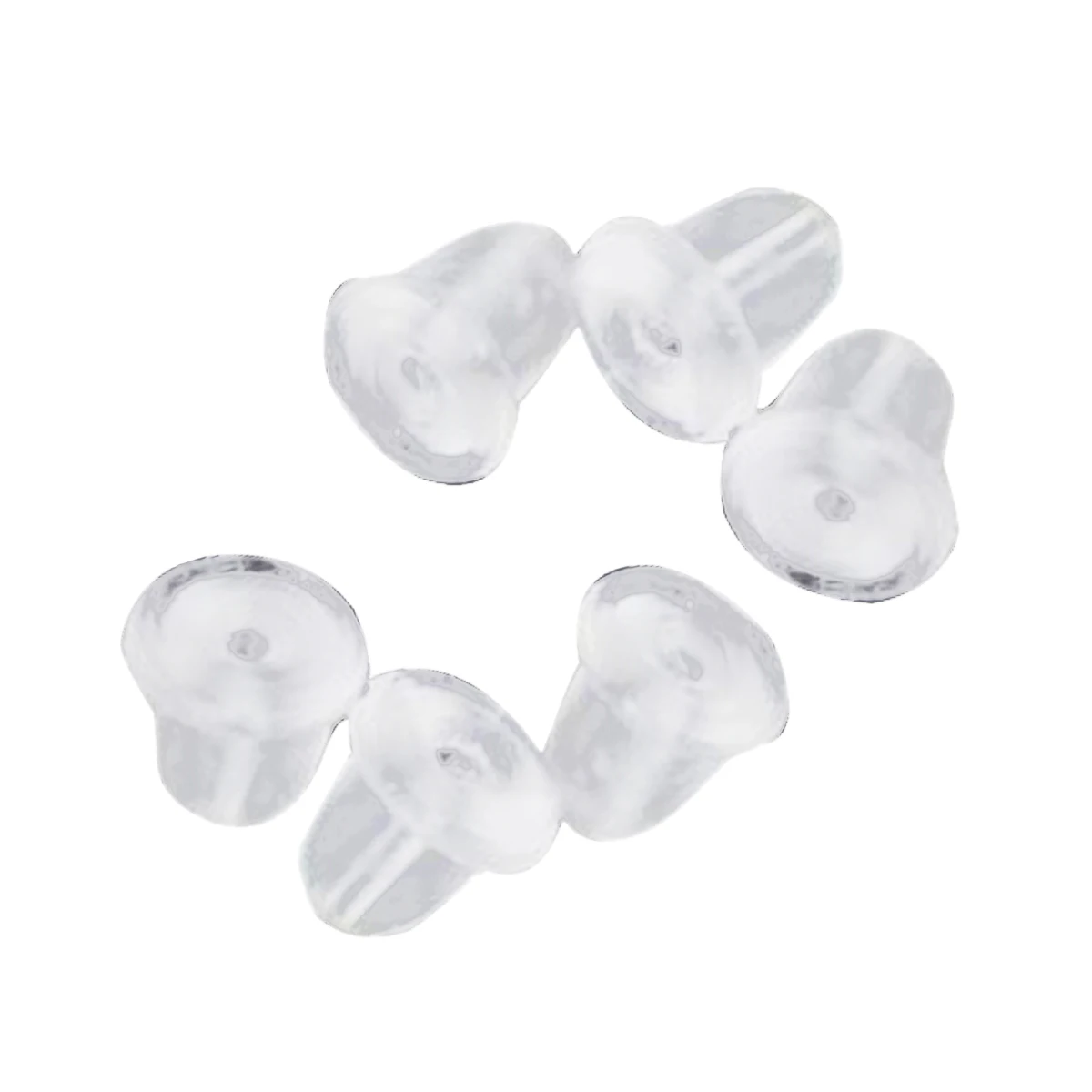 Фото 100pcs Translucent Rubber Earring Stopper Backs White 4mmx6mm | Украшения и аксессуары