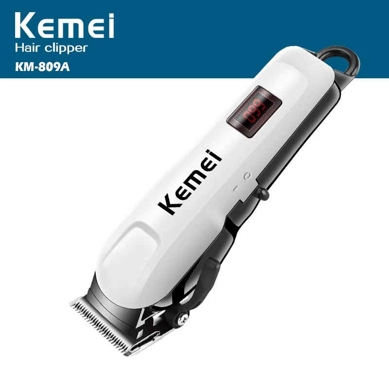 

Kemei Rechargeable Electric Haircut Machine Professional LCD Display Hair Clipper Cordless Electric Hair Trimmer KM-809A