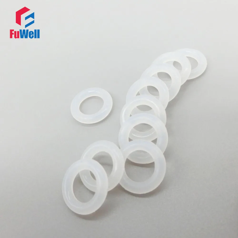 

White Silicon O-ring Seals 4mm Thickness Food Grade Rubber O Rings Sealing Gasket Washer OD 25/26/27/28/29/30/31/32/33/34mm