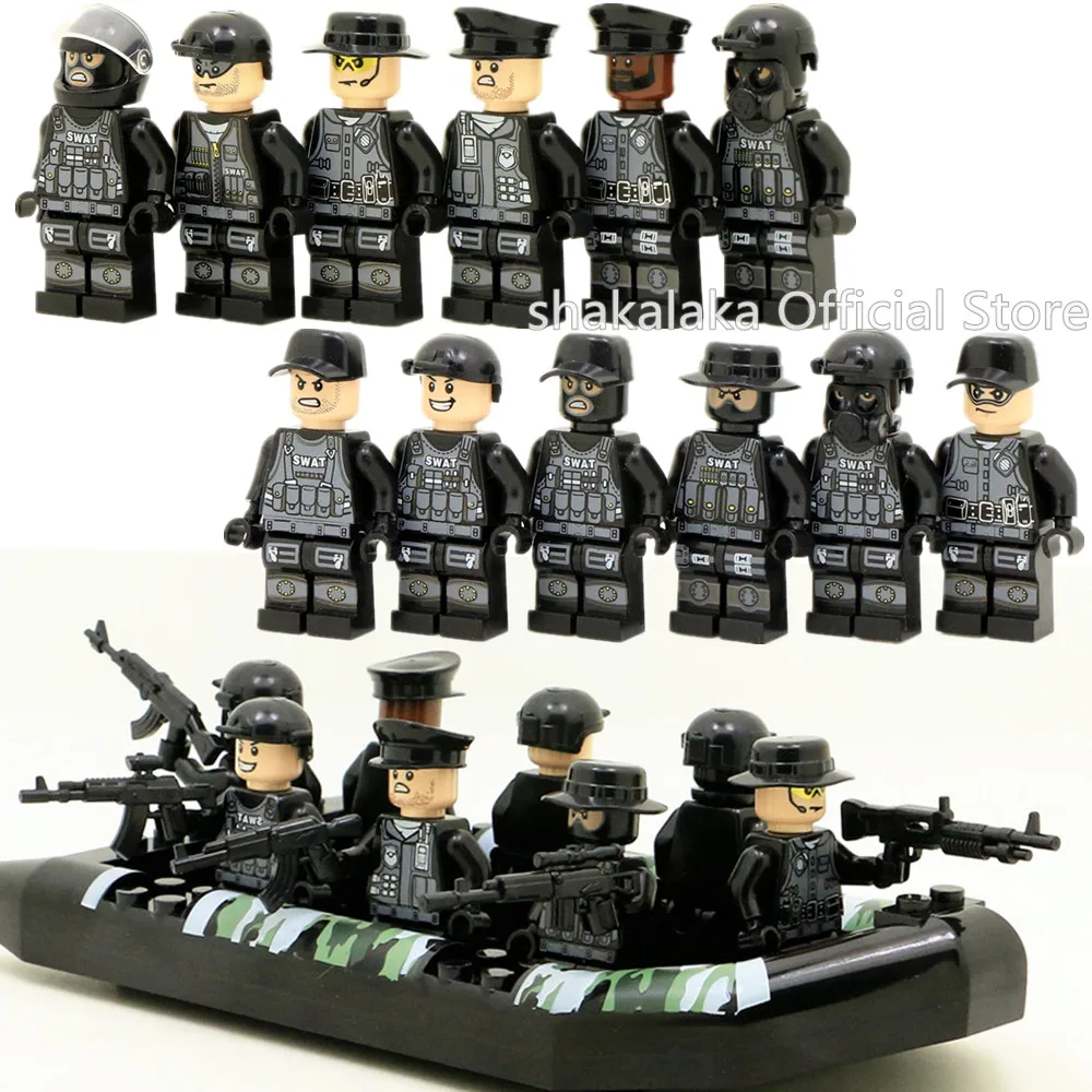12pcs SWAT Boat Military Army World War Navy Seals Special Forces Team Building Blocks Brick Figures Educational Toys Gifts Boys
12pcs SWAT Boat Military Army World War Navy Seals Special Forces Team Building Blocks Brick Figures Educational Toys Gifts Boys