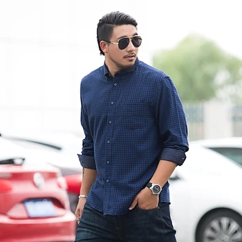 big size 8XL 7XL 6XL Casual Men Shirts plaid Slim Fit Male Social Shirts Brand Long Sleeve Business Shirt Men Clothes Spring
big size 8XL 7XL 6XL Casual Men Shirts plaid Slim Fit Male Social Shirts Brand Long Sleeve Business Shirt Men Clothes Spring