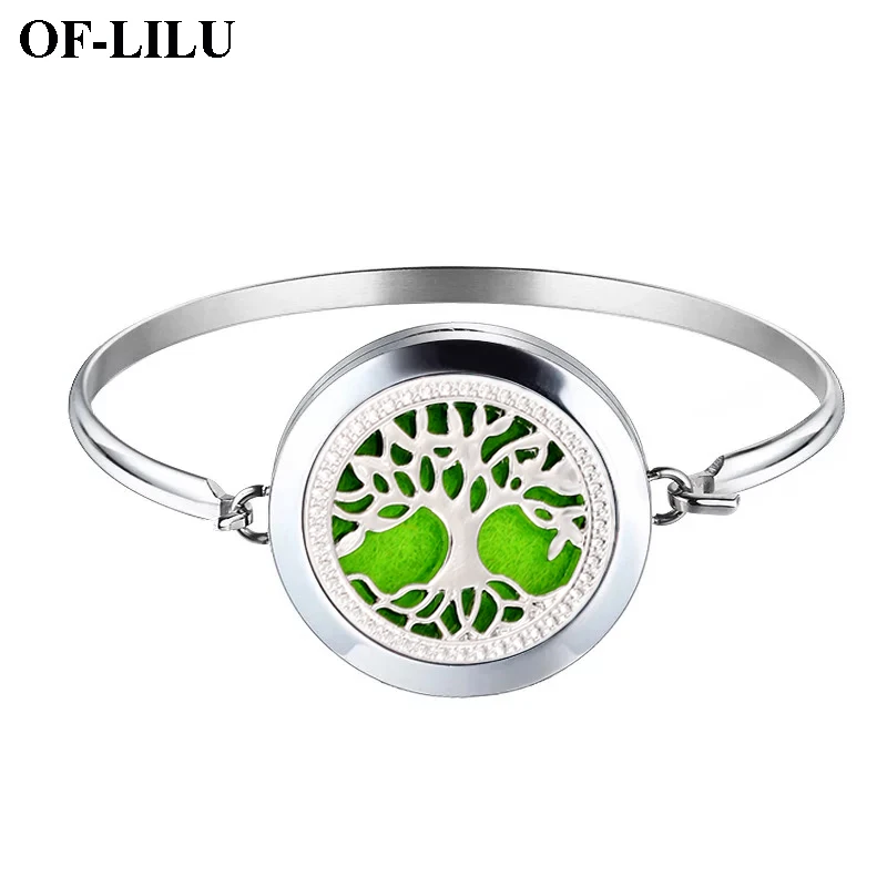 Женский браслет lucky tree locket винтажный ароматерапия с парфюмом|Браслеты-манжеты| |