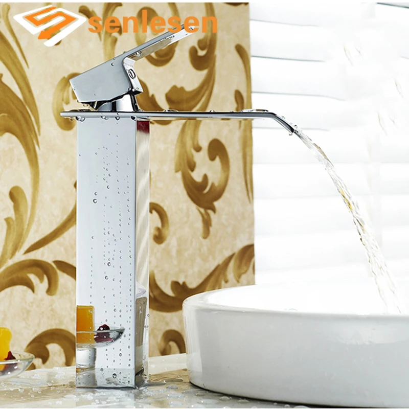 Hot Sale Waterfall Bathroom Basin Faucet Waterfall Spout Sink Mixer Tap Hot Cold Mixer with Two Style Pop Up Drain 
Hot Sale Waterfall Bathroom Basin Faucet Waterfall Spout Sink Mixer Tap Hot Cold Mixer with Two Style Pop Up Drain