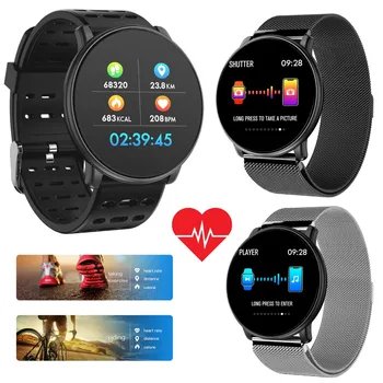 Women Men Waterproof Sports Pedometer Watch Heart Rate Blood Pressure Monitor Bluetooth Wristband For Cellphones iOS Android
Women Men Waterproof Sports Pedometer Watch Heart Rate Blood Pressure Monitor Bluetooth Wristband For Cellphones iOS Android