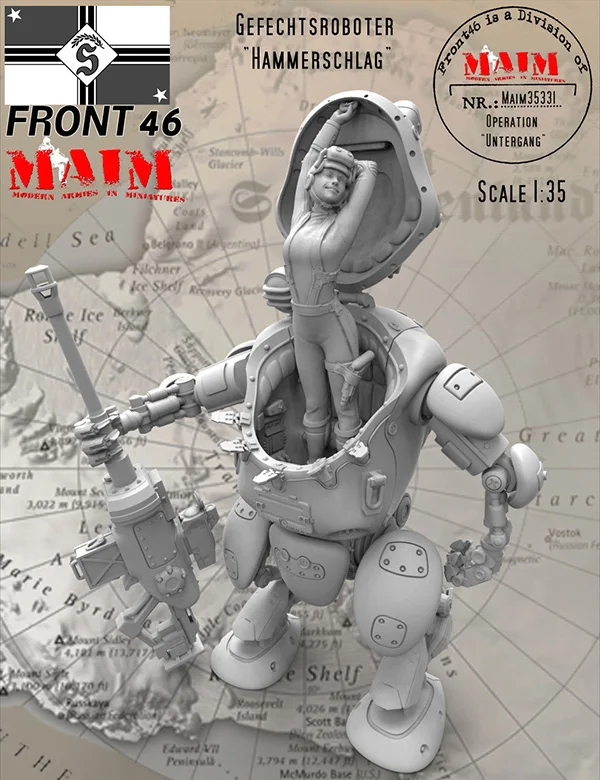 Новинка 1/35, несобранная игрушка gefendroboter, Фантазийная девушка с машинной броней, набор из смолы, игрушки для творчества, Неокрашенная модель из смолы
Новинка 1/35, несобранная игрушка gefendroboter, Фантазийная девушка с машинной броней, набор из смолы, игрушки для творчества, Неокрашенная модель из смолы