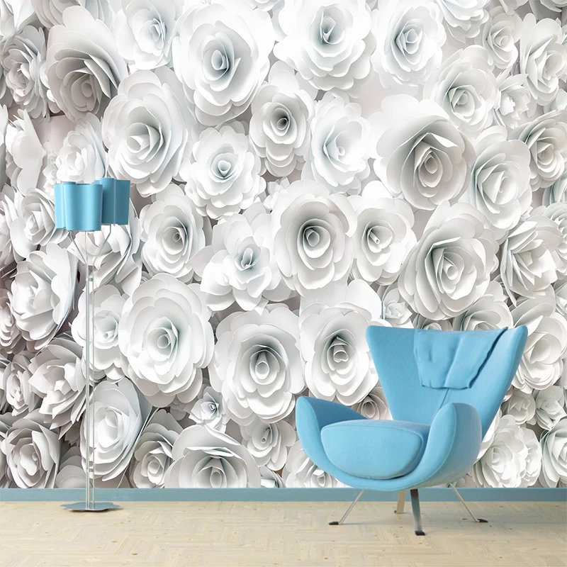 Custom Photo Wallpaper Painting 3D White Rose Flowers Wall Murals Living Room TV Sofa Backdrop Wall Paper Modern Home Decor Room
Custom Photo Wallpaper Painting 3D White Rose Flowers Wall Murals Living Room TV Sofa Backdrop Wall Paper Modern Home Decor Room