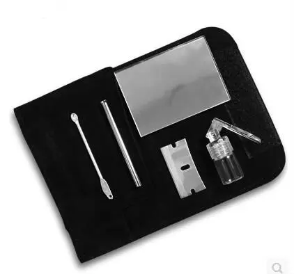 Snuff Kit and Snorting Set in a leather wallet , (Sniff Bottle,Spoon,Mirror,6parts)-free shipping
Snuff Kit and Snorting Set in a leather wallet , (Sniff Bottle,Spoon,Mirror,6parts)-free shipping