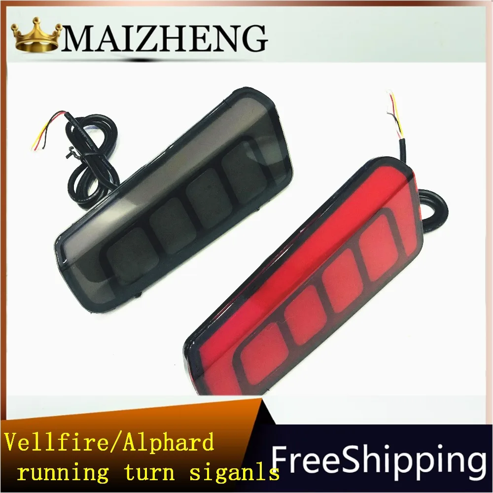 For Toyota Vellfire 2016 2017 2018 Rear Bumper Reflector LED Brake Light Driving lights with running turn siganls Waterproof 12V
For Toyota Vellfire 2016 2017 2018 Rear Bumper Reflector LED Brake Light Driving lights with running turn siganls Waterproof 12V