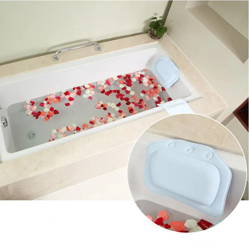 2016 New 4 Colors Bathroom Supplies Waterproof Bathtub Spa Bath Pillow with Suction Cups Head Neck Rest Home & Garden Pillows
2016 New 4 Colors Bathroom Supplies Waterproof Bathtub Spa Bath Pillow with Suction Cups Head Neck Rest Home & Garden Pillows