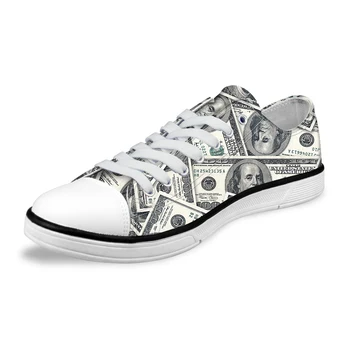 NOISYDESIGNS Classic Women Low Style Vulcanized Shoes Lace up Canvas Shoes for Female Breathable Fashion Dollar Printed Shoes
NOISYDESIGNS Classic Women Low Style Vulcanized Shoes Lace up Canvas Shoes for Female Breathable Fashion Dollar Printed Shoes