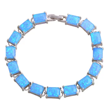 Party Wedding Gift 925 Sterling Silver Color Overlay Blue Fire Opal Bracelets bangles for Women 190mm 7.65 inch B068
Party Wedding Gift 925 Sterling Silver Color Overlay Blue Fire Opal Bracelets bangles for Women 190mm 7.65 inch B068