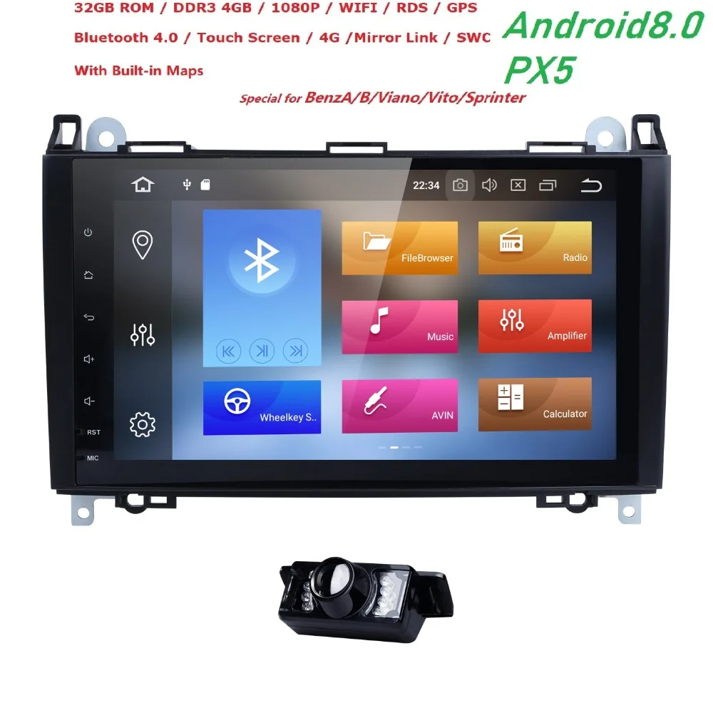 

2din Android10.0 Octa Core Car NODVD For Benz Sprinter W169 W245 W906 Viano Vito W639 B200 with WIFI GPS Navigation Radio 4G RAM