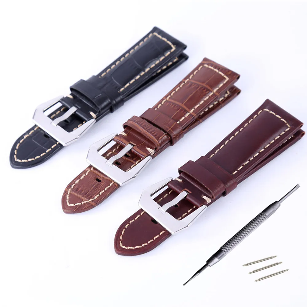 New 22mm 24mm Anti Sweat Genuine leather Watch Band Strap Bracelet With Buckle / Clasp PAM / Tissot For Any Watches + Tool
New 22mm 24mm Anti Sweat Genuine leather Watch Band Strap Bracelet With Buckle / Clasp PAM / Tissot For Any Watches + Tool