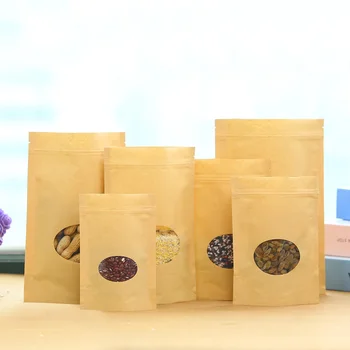 100pcs Kraft paper zip lock stand up bag food candy gift packaging storage bags small large pouch package kitchen supplies
100pcs Kraft paper zip lock stand up bag food candy gift packaging storage bags small large pouch package kitchen supplies
