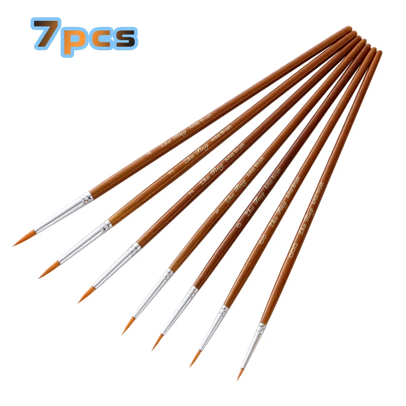 7Pcs/set Linen rod Fine Professional Hand-painted Hook Line Pen Round Tip Watercolor Drawing Painting Brush Pen Art Supplies
7Pcs/set Linen rod Fine Professional Hand-painted Hook Line Pen Round Tip Watercolor Drawing Painting Brush Pen Art Supplies