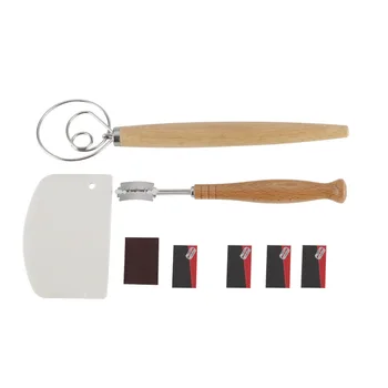 8 Pcs/Set Baking Dough Whisk with Bread Cutter Set Arc Blending Wire Mixer Baking Tools Cake Tools for Artisan Homemade Bread
8 Pcs/Set Baking Dough Whisk with Bread Cutter Set Arc Blending Wire Mixer Baking Tools Cake Tools for Artisan Homemade Bread
