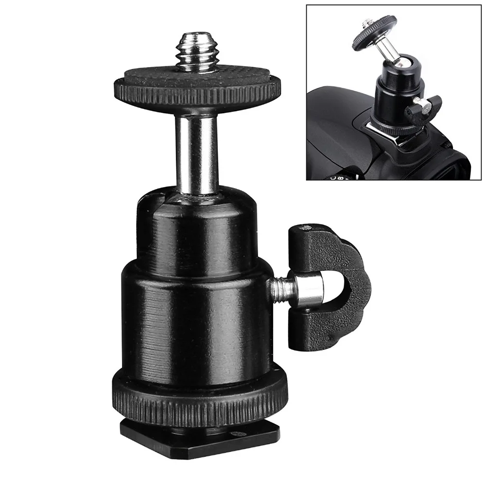 Mini Adjustable Swivel Angle Tripod Ball head Standard 1/4'' Screw HotShoe Mount Adapter Holder For Canon Nikon Sony DSLR Tripod
Mini Adjustable Swivel Angle Tripod Ball head Standard 1/4'' Screw HotShoe Mount Adapter Holder For Canon Nikon Sony DSLR Tripod