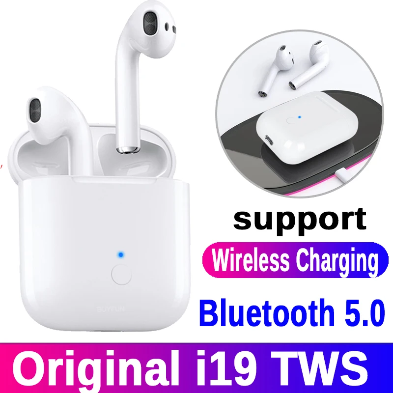 Original i19 TWS Bluetooth 5.0 True Wireless Earphone Air pods earbuds Head phone For Samsung Huawei Xiaomi Earphone PK i12 i10
Original i19 TWS Bluetooth 5.0 True Wireless Earphone Air pods earbuds Head phone For Samsung Huawei Xiaomi Earphone PK i12 i10
