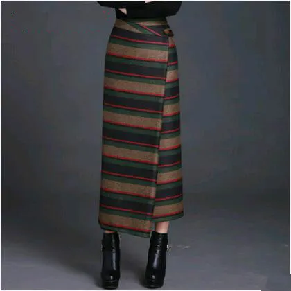 2016 autumn and winter Fashion casual plus size thick female women girls asymmetrical striped skirts clothes
2016 autumn and winter Fashion casual plus size thick female women girls asymmetrical striped skirts clothes