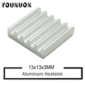 

5000Pcs YOUNUON Sliver 13x13x3mm Aluminum Heat sink Chip CPU GPU VGA RAM LED IC Heatsink Radiator Cooler with 3M Tape