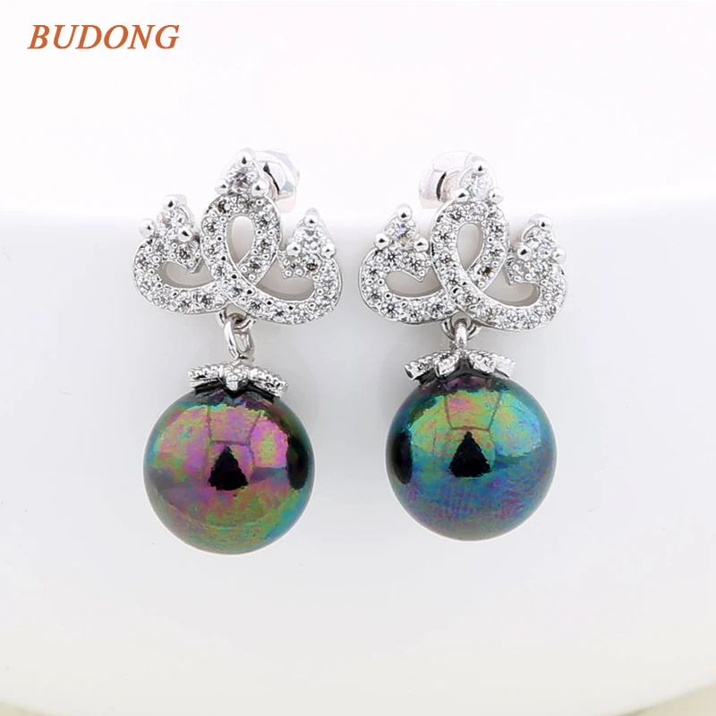 BUDONG imitation Pearl Earring for Women Silver/Gold Color Stud Earrings Crown White Crystal Zirconia Wedding Jewelry XUE526
BUDONG imitation Pearl Earring for Women Silver/Gold Color Stud Earrings Crown White Crystal Zirconia Wedding Jewelry XUE526