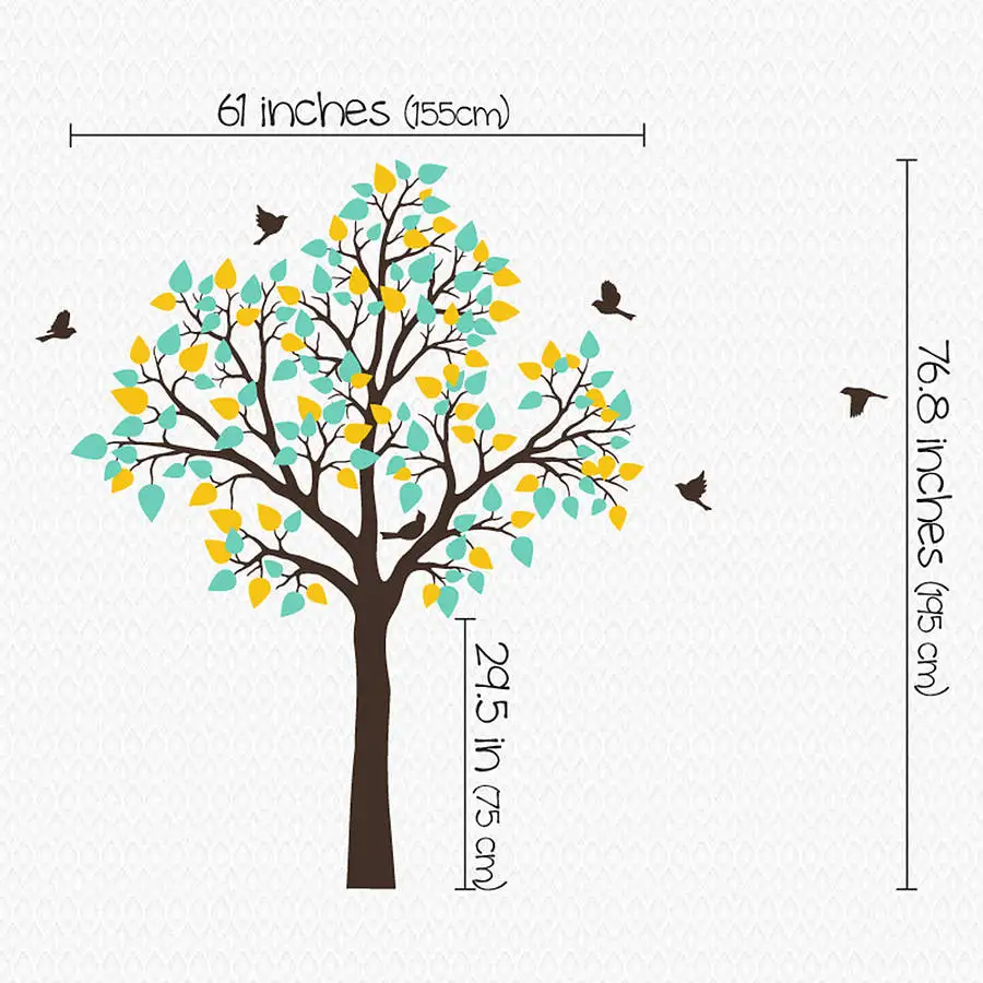 Single Tree With Birds Flying Vinyl Wall Sticker Baby Nursery Wall Decals Tree Art Wall Murals Removable diy Bedroom Decor ZA196
Single Tree With Birds Flying Vinyl Wall Sticker Baby Nursery Wall Decals Tree Art Wall Murals Removable diy Bedroom Decor ZA196