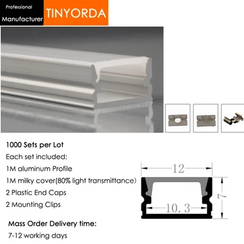 Tinyorda 1000Pcs (1M Length) Led Alu Profile Led Channel Profil for 10mm LED Strip Light 1M LED Profile Alu Profile channel
Tinyorda 1000Pcs (1M Length) Led Alu Profile Led Channel Profil for 10mm LED Strip Light 1M LED Profile Alu Profile channel
