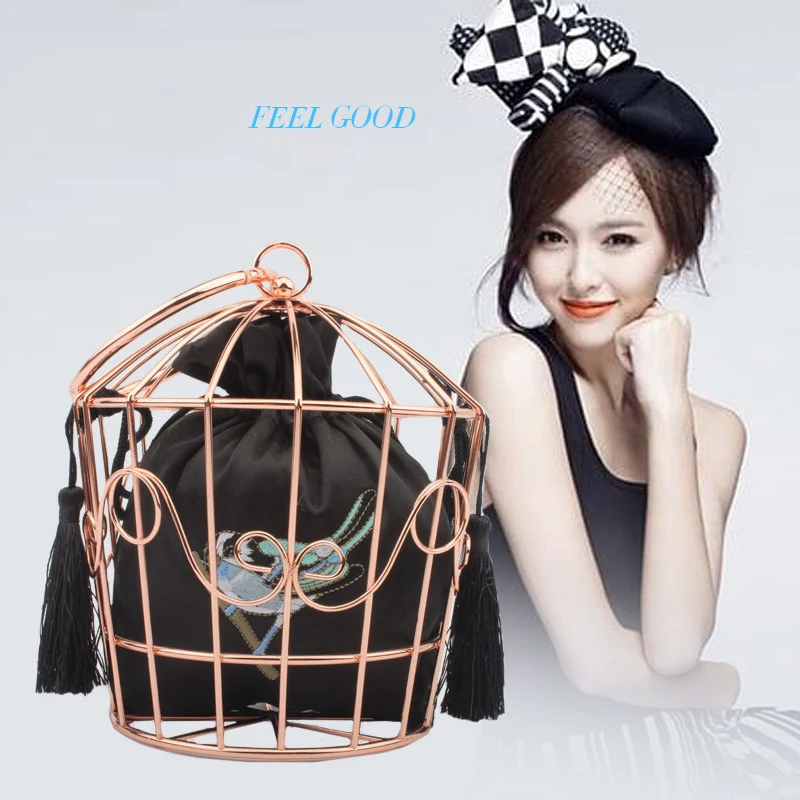 Handbags Individual Embroidery Metal Hoops Birdcage Bags Handbags Party Catwalk Bags Evening Dresses Trends Tote Bag For Women
Handbags Individual Embroidery Metal Hoops Birdcage Bags Handbags Party Catwalk Bags Evening Dresses Trends Tote Bag For Women