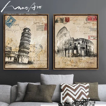 Italy Colosseum Pisa Leaning Tower Retro Building Canvas Art Poster pictures for living room decorative pictures home decor
Italy Colosseum Pisa Leaning Tower Retro Building Canvas Art Poster pictures for living room decorative pictures home decor