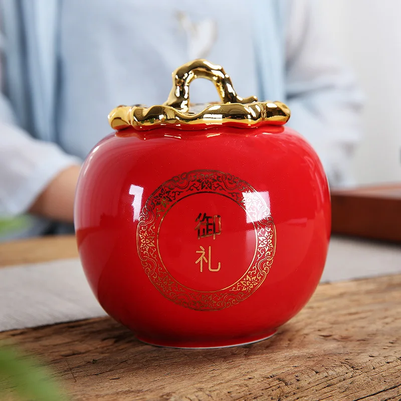 Gift Customized Ceramic Tea Cans Kongfu Tea Large Sealed Tank Red Tea Tank Ceramic Tea Caddy China Red Ornament
Gift Customized Ceramic Tea Cans Kongfu Tea Large Sealed Tank Red Tea Tank Ceramic Tea Caddy China Red Ornament