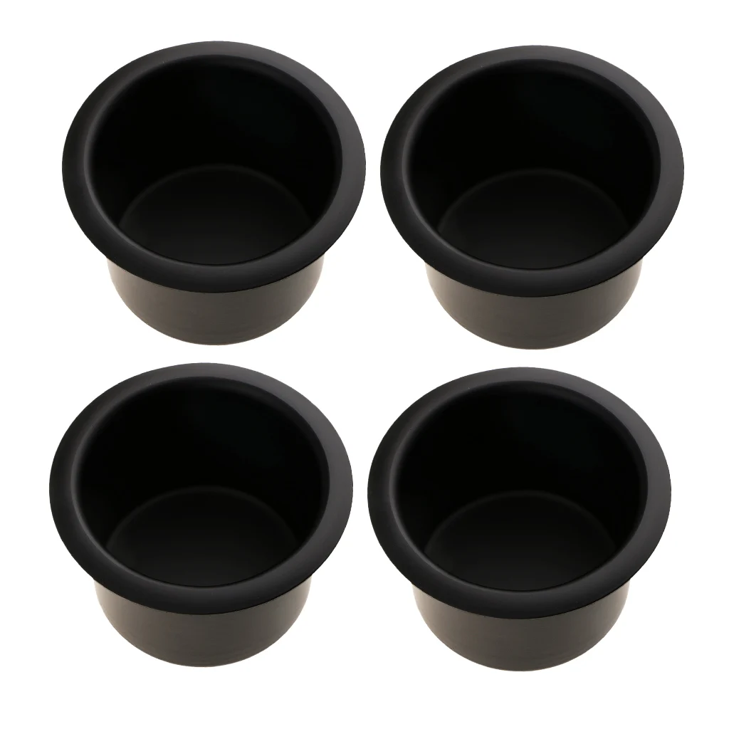4pcs Marine Car Truck RV Cup Drink Holder Storage Base Black Aluminum Alloy Black Height: 64mm 4pcs Marine Car Truck RV Cup Drink Holder Storage Base Black Aluminum Alloy Black Height: 64mm