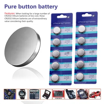 10pcs CR2032 battery 3V Lithium Button Cell Coin Batteries for Watch Computer Toy Scale Thermometer LED Night light
10pcs CR2032 battery 3V Lithium Button Cell Coin Batteries for Watch Computer Toy Scale Thermometer LED Night light