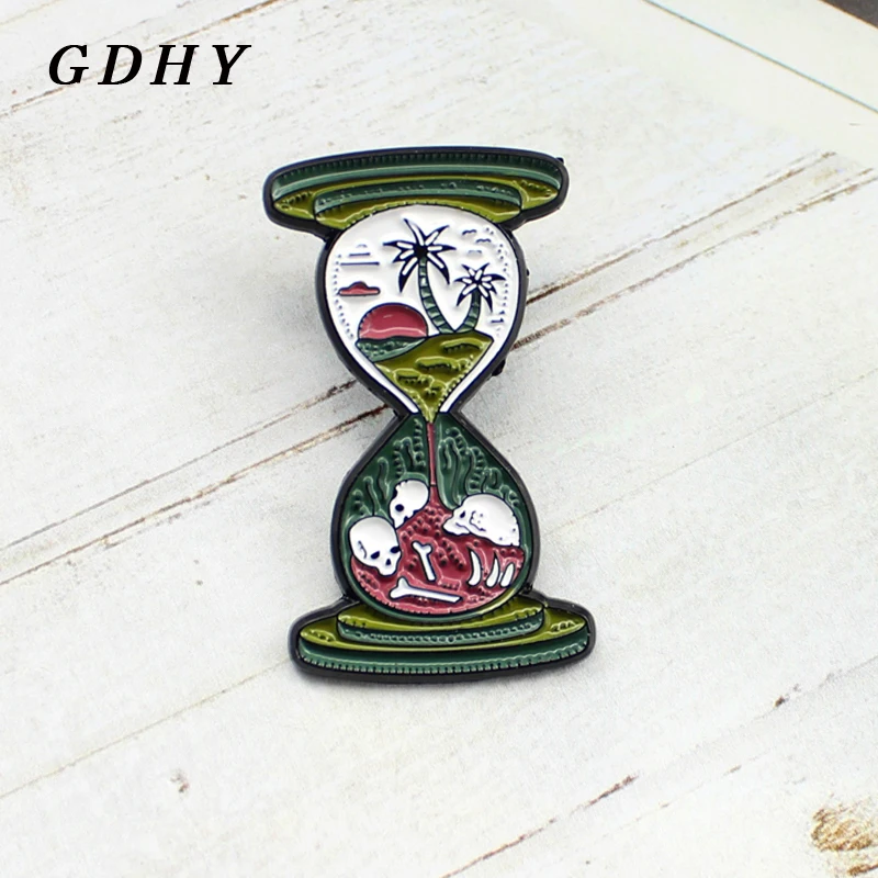 GDHY Hourglass Brooch Sunset Coconut Tree Skull Skeleton Dead Island Enamel Pin Personality Badge Jean Leather Pack Badge Gift
GDHY Hourglass Brooch Sunset Coconut Tree Skull Skeleton Dead Island Enamel Pin Personality Badge Jean Leather Pack Badge Gift