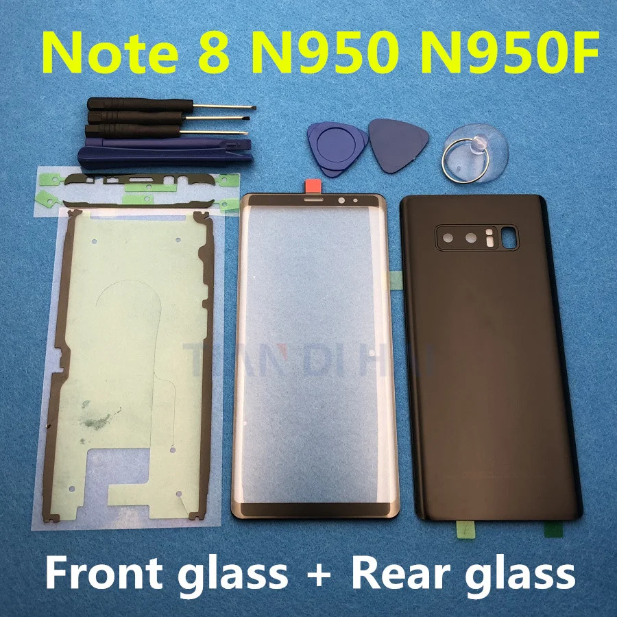 Front Touch Panel Outer Lens + Rear Battery Door Back Glass Housing Cover For Samsung Galaxy Note 8 N950 N950F Note 9 N960 N960F
Front Touch Panel Outer Lens + Rear Battery Door Back Glass Housing Cover For Samsung Galaxy Note 8 N950 N950F Note 9 N960 N960F
