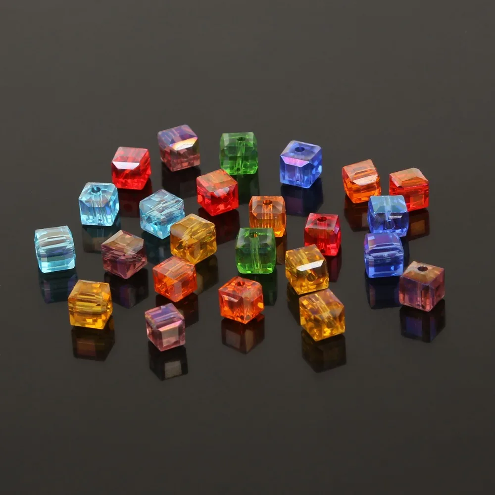 High Quality 50pcs 6mm AB Color Crystal Beads Square Cube Shape Loose Quadrate Glass Ball For DIY Bracelet Jewelry Making
High Quality 50pcs 6mm AB Color Crystal Beads Square Cube Shape Loose Quadrate Glass Ball For DIY Bracelet Jewelry Making