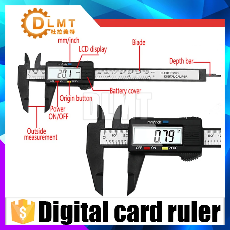 QST008 LCD Digital Electronic Carbon Fiber Vernier Caliper 150mm 6 inch Gauge Micrometer Measuring Tool
QST008 LCD Digital Electronic Carbon Fiber Vernier Caliper 150mm 6 inch Gauge Micrometer Measuring Tool