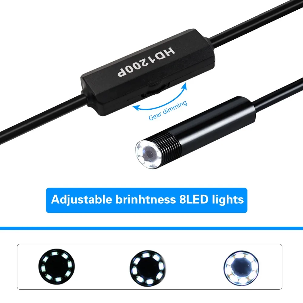 WiFi Endoscope Inspection Camera Waterproof Wireless Endoscope Tube Snake Camera With 8 LED Lights for IOS Android Smartphone
WiFi Endoscope Inspection Camera Waterproof Wireless Endoscope Tube Snake Camera With 8 LED Lights for IOS Android Smartphone