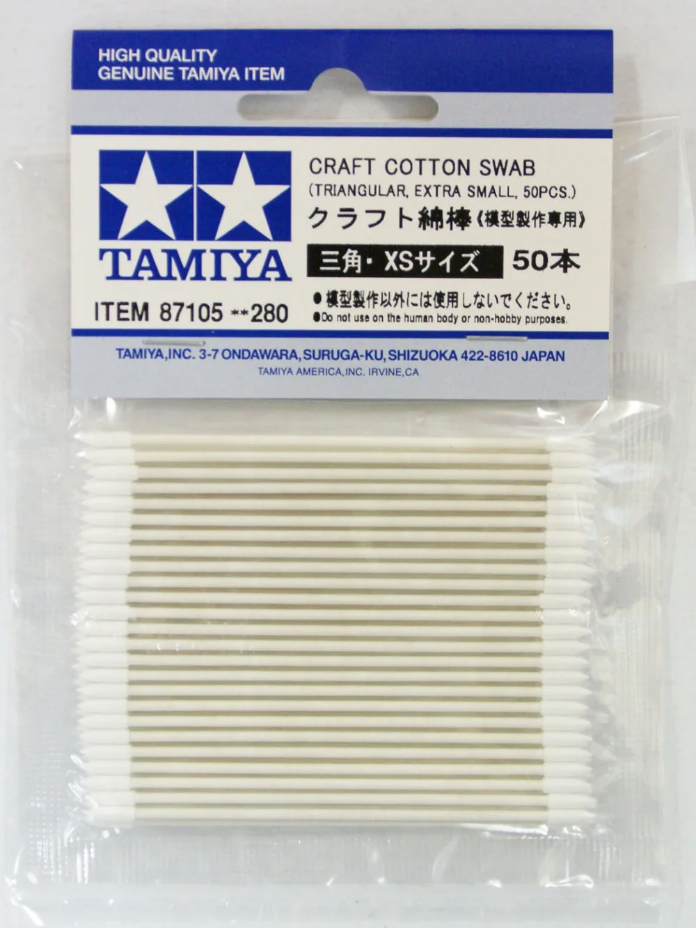 NEW Tamiya 87105 Craft Cotton Swab Triangular Extra Small 50pcs Plastic Model Craft Tools
NEW Tamiya 87105 Craft Cotton Swab Triangular Extra Small 50pcs Plastic Model Craft Tools