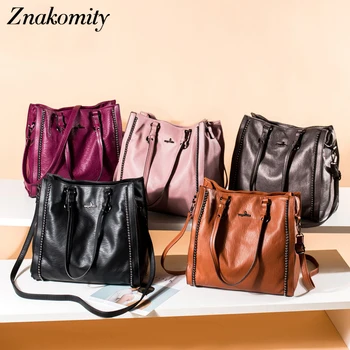 Znakomity Women Handbag Brand Luxury Leather Casual Messenger Crossbody Bag for Women Black Bag Shoulder Strap Female Vintage
Znakomity Women Handbag Brand Luxury Leather Casual Messenger Crossbody Bag for Women Black Bag Shoulder Strap Female Vintage