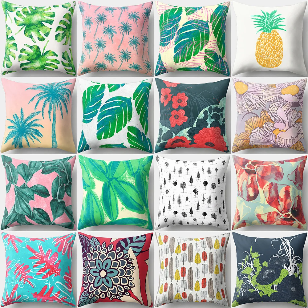 Tropical Plants Palm Leaf Green Leaves Cushion Covers pineapple printed Cushion Cover Decorative Pillow Case For Car Office
Tropical Plants Palm Leaf Green Leaves Cushion Covers pineapple printed Cushion Cover Decorative Pillow Case For Car Office