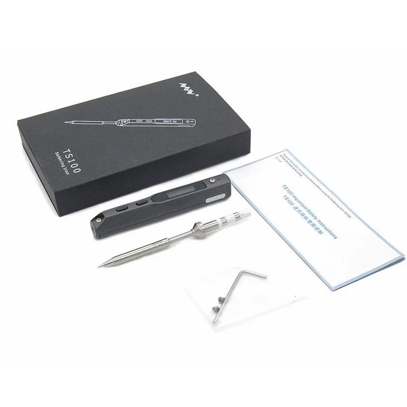 TS100 Portablec MINI Programmable Digital LCD Display Electric Soldering Iron TS100-1 TS100-B2 TS100-BC2 Soldering Iron Tip
TS100 Portablec MINI Programmable Digital LCD Display Electric Soldering Iron TS100-1 TS100-B2 TS100-BC2 Soldering Iron Tip