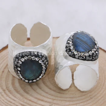 Natural labradorite druzy bang rings natural stone ring pave cz handcrafted gems stone jewelry silver plated fashion jewelry 361
Natural labradorite druzy bang rings natural stone ring pave cz handcrafted gems stone jewelry silver plated fashion jewelry 361
